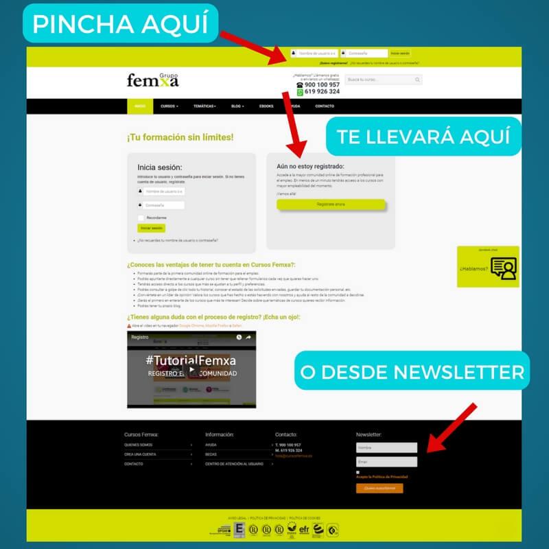 Registro Grupo Femxa Newsletter