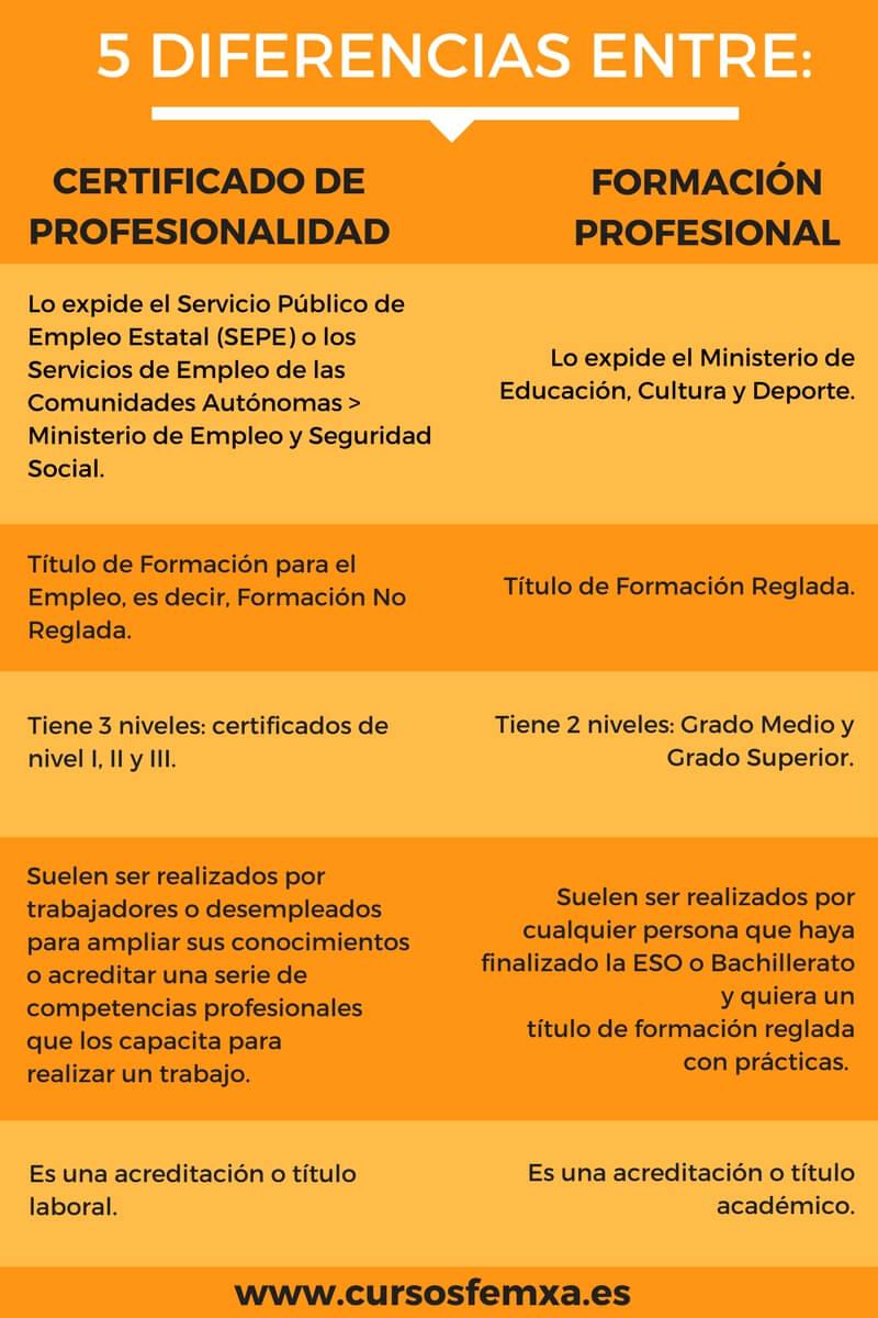 Resultado de imagen de cualificaciones profesionales infografia SEPE