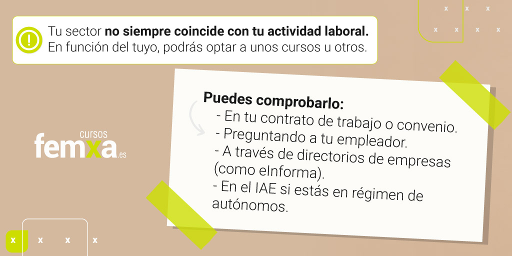 La formación depende de tu sector profesional