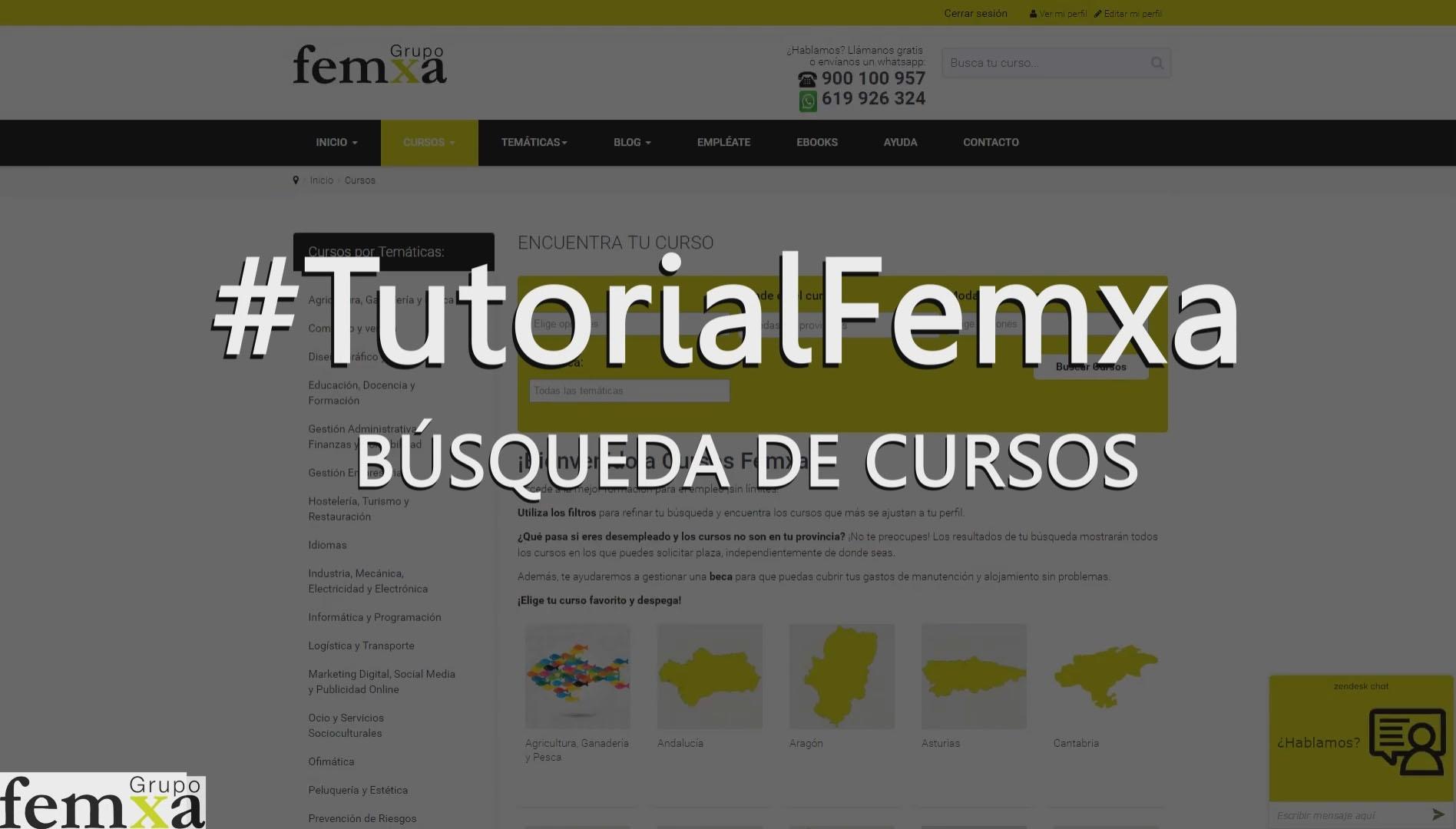 tutorial sobre cómo realizar búsquedas en cursosfemxa.e