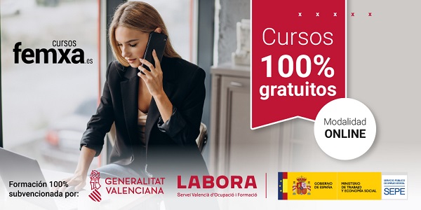 cartel anunciador de los cursos gratuitos de Valencia