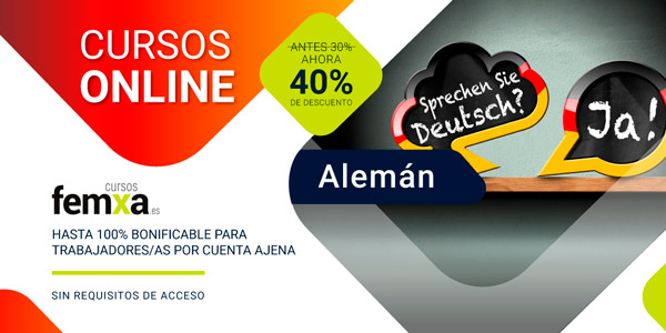 Cartel anunciador de los cursos de alemán de femxa
