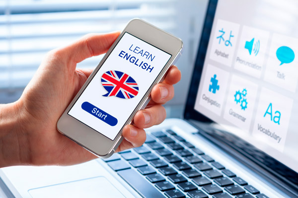 Dispositivos para aprender inglés online, móvil y portátil