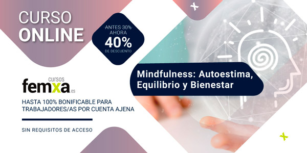 cartel anunciador del curso privado de mindfulness y autoestima