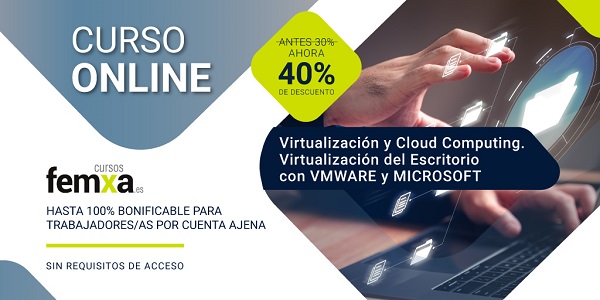 cartel anunciador de los cursos de cloud computing de femxa