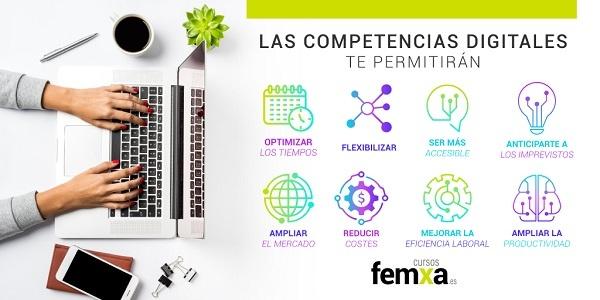 Infografía sobre las ventajas de poseer competencias digitales