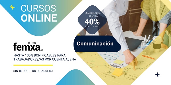 cartel anunciador de los cursos online de comunicación y marketing