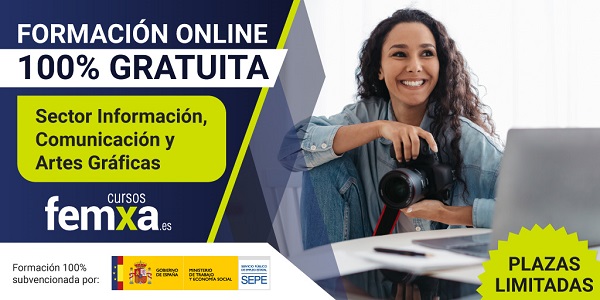 fotógrafa del sector publicidad contenta al conocer los cursos gratuitos de formación para el empleo para el sector de la información, comunicación y artes gráficas