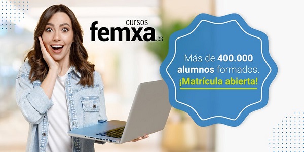 cartel con la oferta formativa de cursosfemxa.es