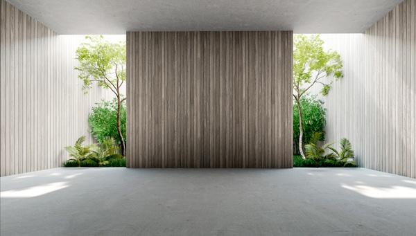 Espacio decorado con plantas en un proyecto contract