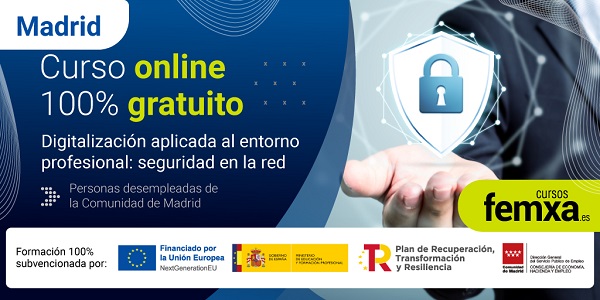 Cartel anunciador del curso de digitalización aplicada al entorno profesional