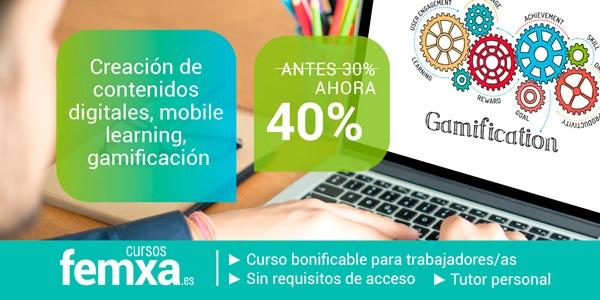 cartel anunciando curso online de gamificación