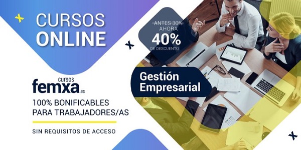 banner anunciando los cursos bonificables de gestión empresarial