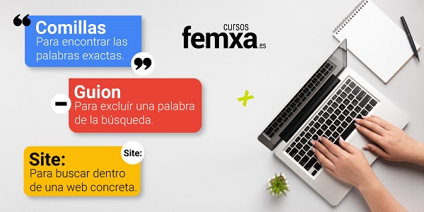 Infografía con funciones de búsqueda avanzada en google