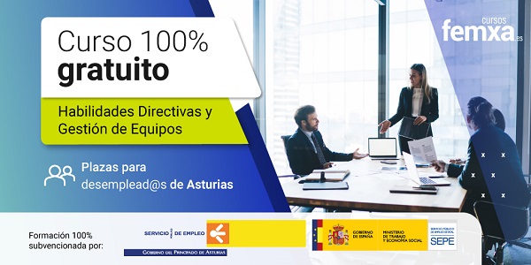 imagen de reunión de equipo directivo en empresa que anuncia el curso de habilidades directivas
