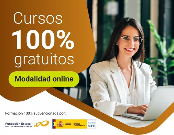 banner de cursos subvencionados por el fundae entidad dependiente del ministerio de trabajo y economía social