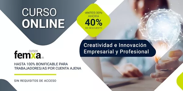 Cartel el curso bonificable online sobre innovación empresarial