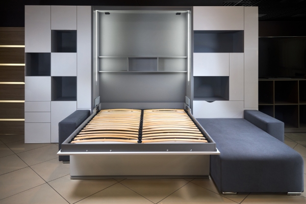 mobiliario convertible en un hotel