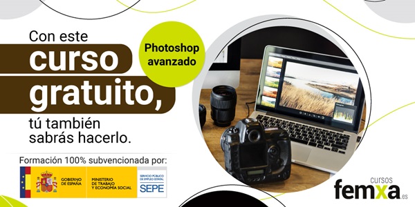 cartel anunciador del curso de photoshop avanzado