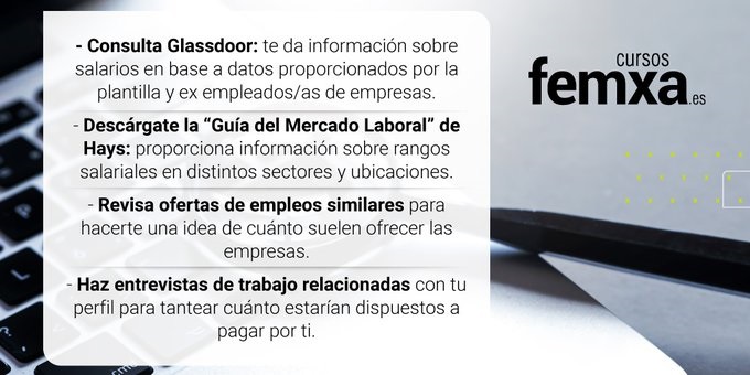 infografía con los métodos disponibles para conocer el rango salarial