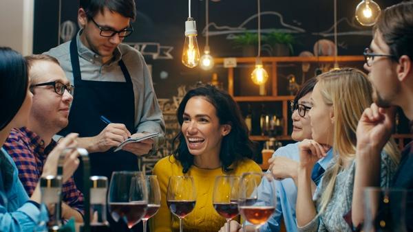 toma de la comanda en un servicio de restaurante