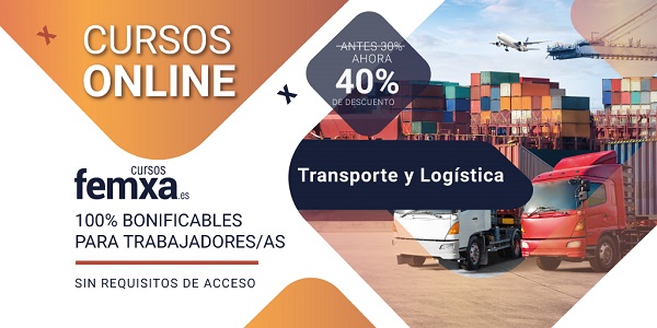 Banner anunciador de los cursos de transporte y logística