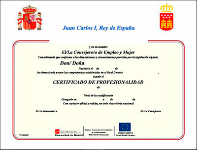 Certificado de Profesionalidad