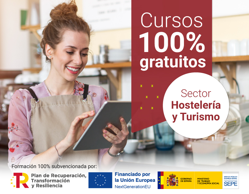 Cursos 100% gratuitos sector hostelería y turismo