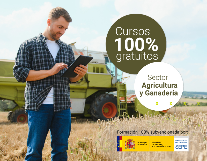 Cursos 100% gratuitos sector agricultura y ganadería