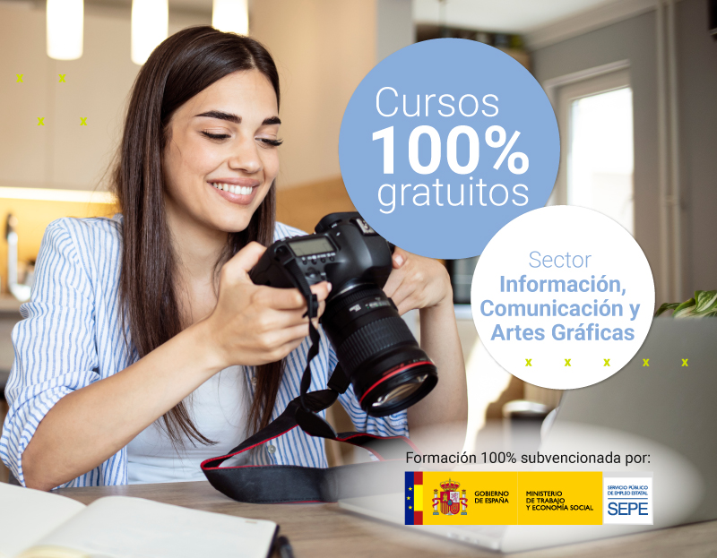 Cursos 100% gratuitos sector comunicación y artes gráficas