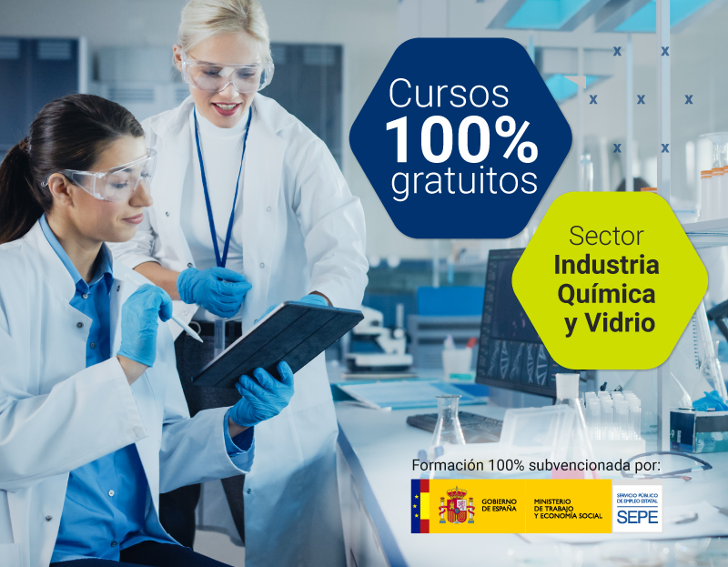 Cursos 100% gratuitos sector industria química y vidrio