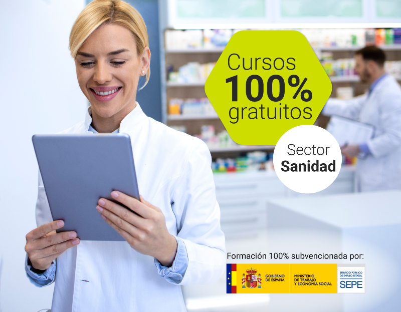 Cursos 100% gratuitos sector sanidad