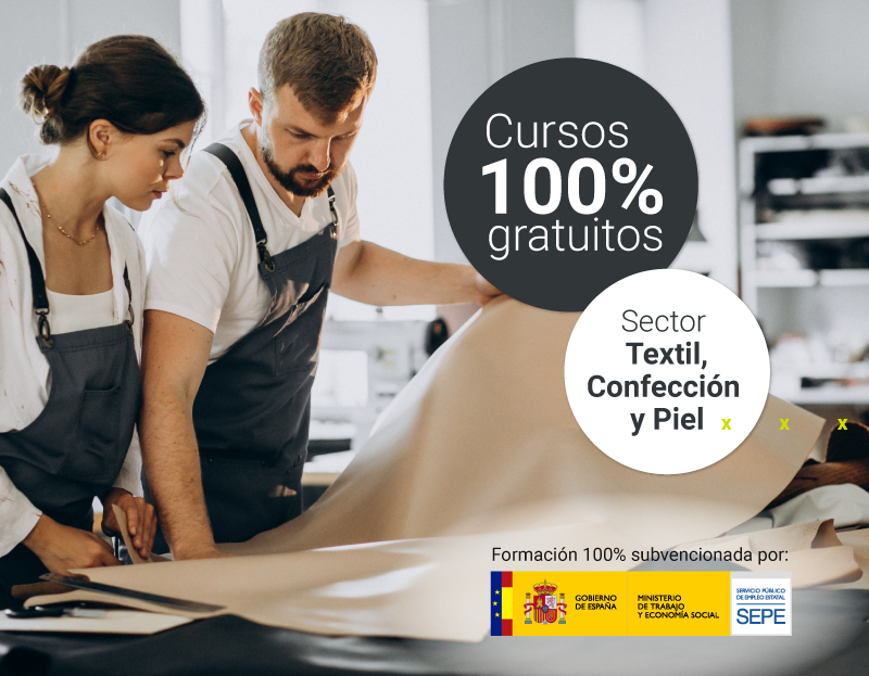 Cursos 100% gratuitos sector textil, confección y piel