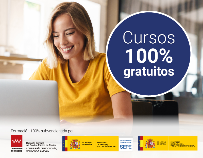 Cursos 100% gratuitos para desempleados de Madrid Cursos 100% gratuitos para desempleados de Madrid