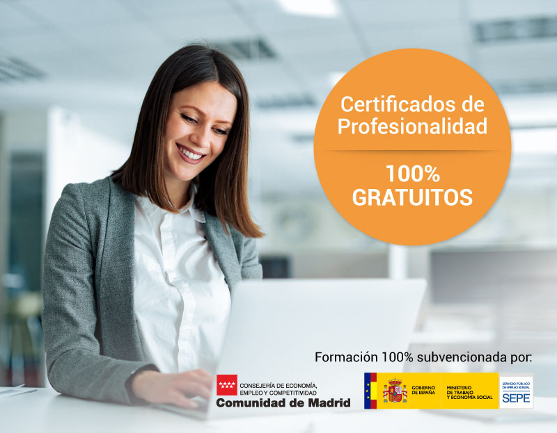 Certificados de Profesionalidad para trabajadores de Madrid