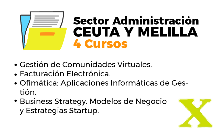 Cursos del inem en Ceuta y Melilla sector administración