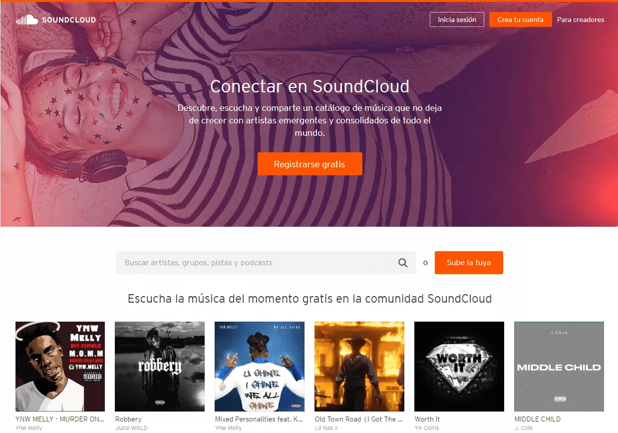 Soundcloud es una de las plataformas para podcast más famosas